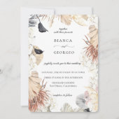 Boheems Oerwoud Foliage Lijst bruiloft uitnodiging (Voorkant)