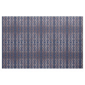 Boheems Roos Gold Navy Blue Ikat Pattern Stof (Fat Quarter)