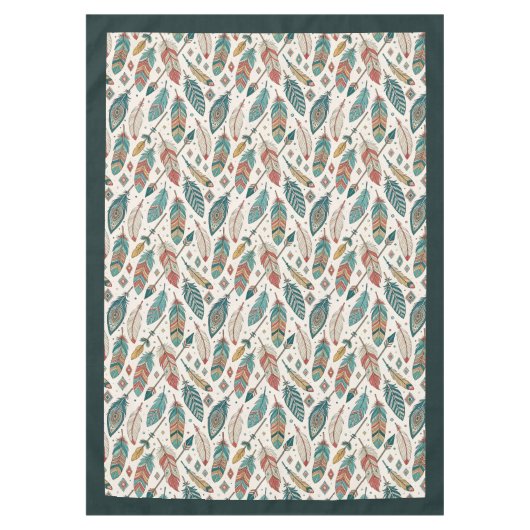 Boheems tafelkleed met pijlen en veren (Voorkant)