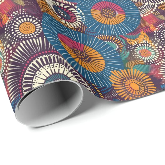 Boheems tribaal Abstract patroon - levendige ambac Cadeaupapier (Rol Hoek)