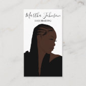 Boheemse Afro Amerikaanse vlechten QR-code Visitekaartje (Voorkant)