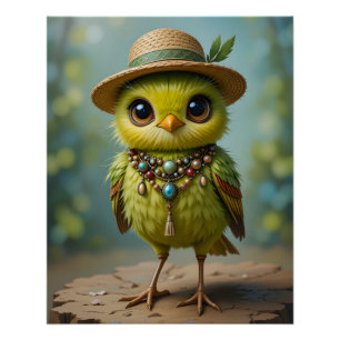 Boheemse Baby Bird Perfect Poster