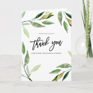 Boheemse Bladeren Dankjewel Fotokaart Bedankkaart