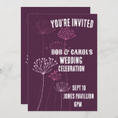 BOHEEMSE BLOEMEN BRUILOFT AANGEPASTE UITNODIGINGEN (Voorkant / Achterkant)