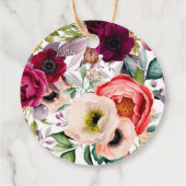 Boheemse Bloemen Bruiloft Bedankt Bedankjes Labels (Achterkant)