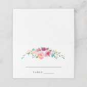 Boheemse Bloemen Bruiloft Escort Kaarten (Buitenkant ongevouwen)