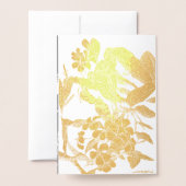 Boheemse Bloemen Goud Script Zwart Tekenen Trouwen Folie Kaarten (Met envelop)