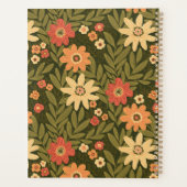Boheemse bloemen in aardekleuren planner (Achterkant)