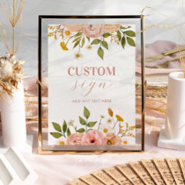 Boheemse Bloemen Op Maat Gemaakt Bord Poster