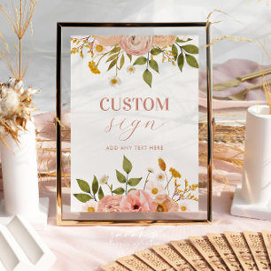 Boheemse Bloemen Op Maat Gemaakt Bord Poster
