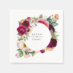 Boheemse Bloemen Personalized Papieren Servetten