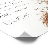 Boheemse Bloemen & Veren Bloemen Bloemen Bar Poster (Hoek)