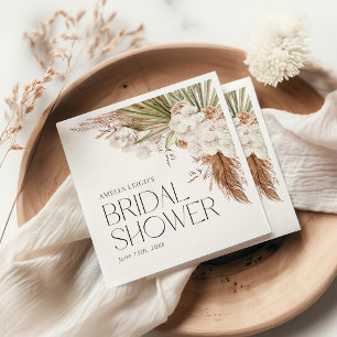 Boheemse Bloemen & Veren Bruiloftsdouche Servet