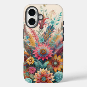 Boheemse bloemendroom iPhone 16 hoesje