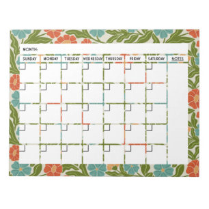 Boheemse Bloemenkalender Notitieblok