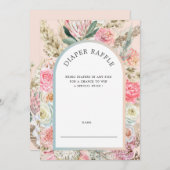 Boheemse Bloemenluier Raffle Ticket Uitnodiging (Voorkant / Achterkant)