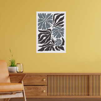 Boheemse bloemenmarkt | Moderne Abstracte bladeren Poster