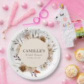 Boheemse bloemige bruidsbruiloft papieren borden papieren bordje (Feest)