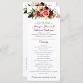 Boheemse Bloemrijke Trouwprogramma Romantische Bru Programma (Voorkant / Achterkant)