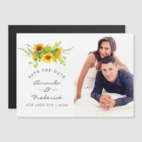 Boheemse Boho Zonnebloemen Trouwkaart Save the Dat