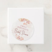 Boheemse Bruiloft Brunch Boho Pampas Gras Beige Ta Bedankjes Labels (In situ)