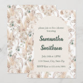 Boheemse bruiloft, Vrijgezellenfeest, Baby shower Kaart (Voorkant / Achterkant)