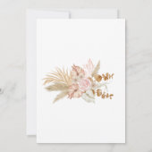 Boheemse Chic bloemenbruiloft Save The Date (Achterkant)