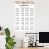 Boheemse Chic Bloemrijke Zitplaatskaart Poster (Thuiskantoor)
