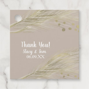 Boheemse Dank Je Pampas Goud Natuurlijk Bedankjes Labels