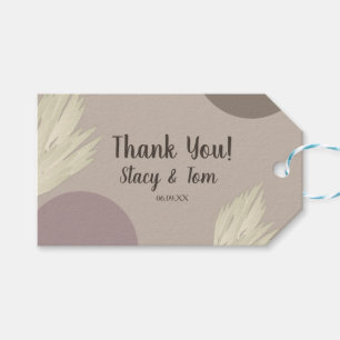 Boheemse Dank Je Pampas Vormen Cadeaulabel