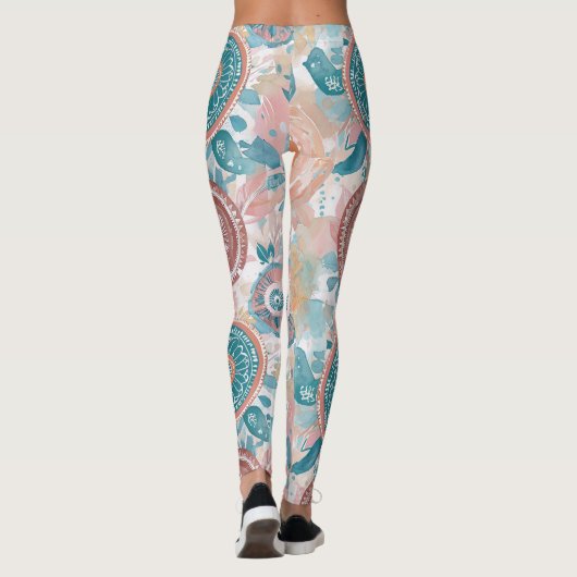 Boheemse droom Waterverf Leggings (Achterkant)