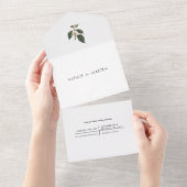 Boheemse elegantie Eenvoudige koffie liefhebbers b All In One Uitnodiging (Afscheurbaar)