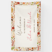 Boheemse gedroogde rustieke bloem herfst waterval  spandoek (Verticaal)