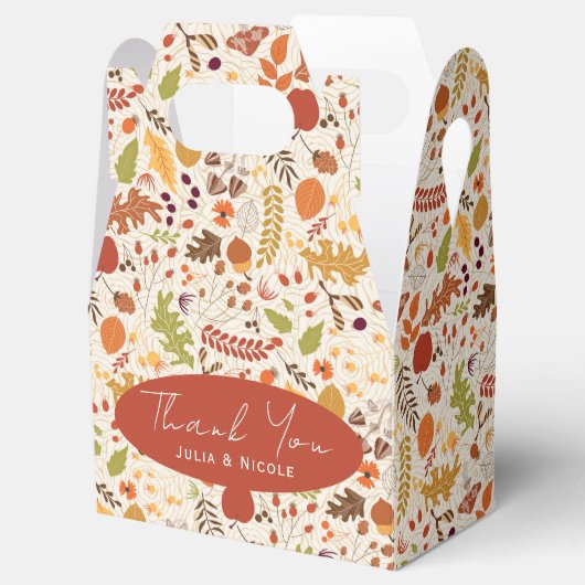 Boheemse Gedroogde Rustieke Bloemen Herfst Herfste Bedankdoosjes (Geopend)