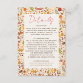 Boheemse Gedroogde Rustieke Bloemen Herfst Herfste Informatiekaartje (Voorkant)