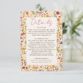 Boheemse Gedroogde Rustieke Bloemen Herfst Herfste Informatiekaartje (Staand voorkant)