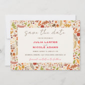 Boheemse Gedroogde Rustieke Bloemen Herfst Herfste Save The Date (Voorkant)