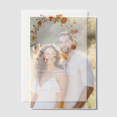 Boheemse Gedroogde Rustieke Bloemen Herfst Herfste Vellum Uitnodigingen (Offset (Koppel))