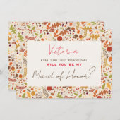 Boheemse Gedroogde Rustieke Herfst Herfsten Bruids Menu (Voorkant / Achterkant)