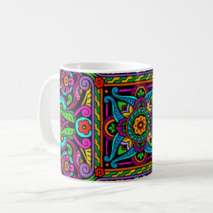Boheemse glas-in-loodstijl koffiemok
