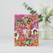 Boheemse godin Neon Briefkaart (Staand voorkant)