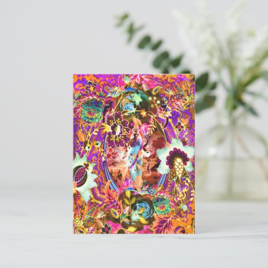 Boheemse godin Neon Briefkaart (Staand voorkant)