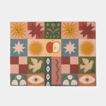 Boheemse hemelse lappendeken met mystieke symbolen