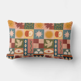 Boheemse hemelse lappendeken met mystieke symbolen kussen