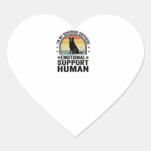 Boheemse herder Emotionele steun Mens Vintage Hart Sticker