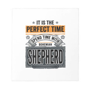 Boheemse Herdershond Vintage Hondenliefhebber Typo Notitieblok