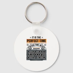 Boheemse Herdershond Vintage Hondenliefhebber Typo Sleutelhanger