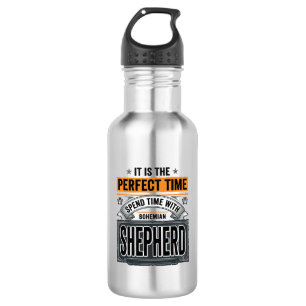 Boheemse Herdershond Vintage Hondenliefhebber Typo Waterfles