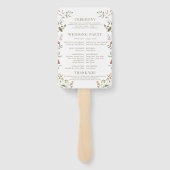 Boheemse herfst bloem herfst bruiloft programma handwaaier (Achterkant)