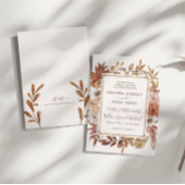 Boheemse herfst Waterverf bruiloft Kaart